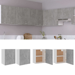 VidaXL Armadi Sospesi 2 pz Grigo Cemento 50x31x60 cm in Multistrato