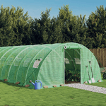 VidaXL Serra con Telaio in Acciaio Verde 24 m² 6x4x2 m
