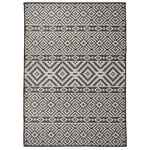 VidaXL Tappeto da Esterni a Tessitura Piatta 120x170 cm Strisce Nere