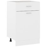 VidaXL Armadio con Cassetto Bianco 50x46x81,5 cm in Truciolato