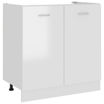 VidaXL Armadio per Lavabo Bianco Lucido 80x46x81,5 cm in Truciolato