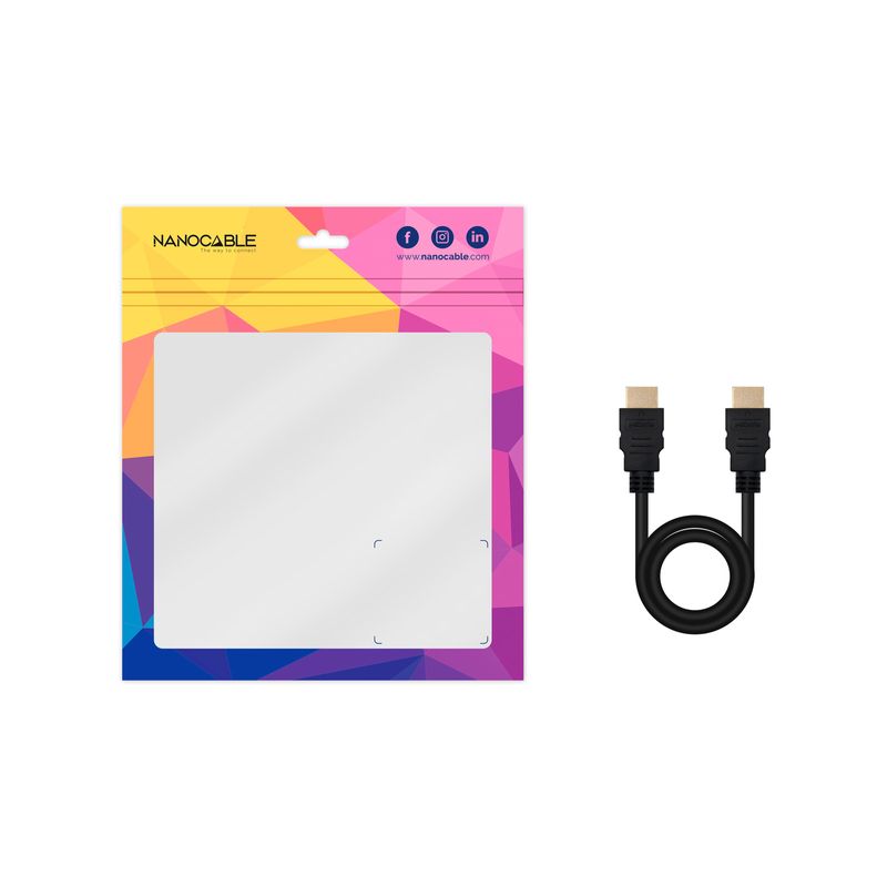 Nanocable-Cable-HDMI-v2.0-Macho-a-HDMI-v2.0-Macho-0.50m---4K-60Hz-18Gbps---Color-Negro