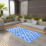 VidaXL Tappeto da Esterni Blu e Bianco 80x150 cm in PP