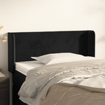 VidaXL Testiera ad Orecchio Nera 83x16x78/88 cm in Velluto