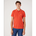 WRANGLER MAGLIA POLO T SHIRT UOMO WRANGLER W7BHK4R41 COTONE ARANCIO ORIGINALE PE 2023