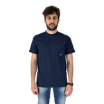 ROY ROGERS MAGLIA T SHIRT UOMO ROY ROGERS P23RRU634CA160111 COTONE BLU ORIGINALE PE 2023