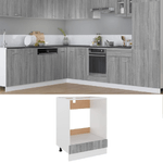 VidaXL Mobile da Forno Grigio Sonoma 60x46x81,5 cm Legno Multistrato