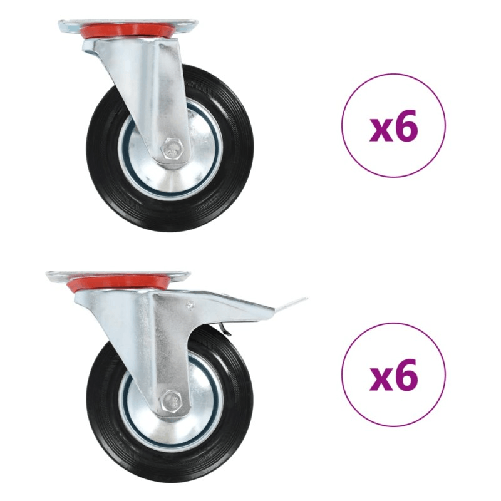 VidaXL Ruote Girevoli 12 pz 160 mm