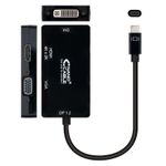 Nanocable-10.16.4301-BK-cavo-e-adattatore-video-01-m-USB-tipo-C-VGA--D-Sub---HDMI---DVI-Nero