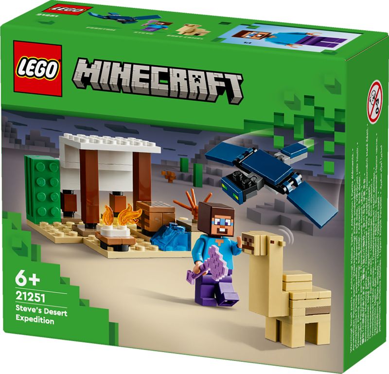 LEGO-Minecraft-21251-Spedizione-di-Steve-nel-Deserto-Gioco-per-Bambini-di-6--Anni-Bioma-con-Casa-Giocattolo-e-Personaggi