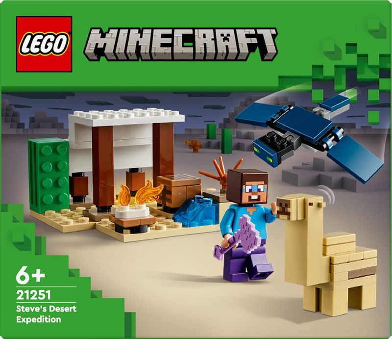 LEGO-Minecraft-21251-Spedizione-di-Steve-nel-Deserto-Gioco-per-Bambini-di-6--Anni-Bioma-con-Casa-Giocattolo-e-Personaggi