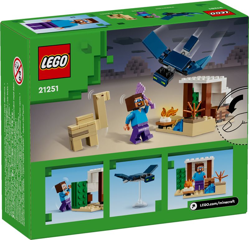 LEGO-Minecraft-21251-Spedizione-di-Steve-nel-Deserto-Gioco-per-Bambini-di-6--Anni-Bioma-con-Casa-Giocattolo-e-Personaggi