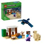 LEGO-Minecraft-21251-Spedizione-di-Steve-nel-Deserto-Gioco-per-Bambini-di-6--Anni-Bioma-con-Casa-Giocattolo-e-Personaggi