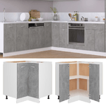 VidaXL Armadio Angolare Grigio Cemento 75,5x75,5x80,5 cm in Truciolato