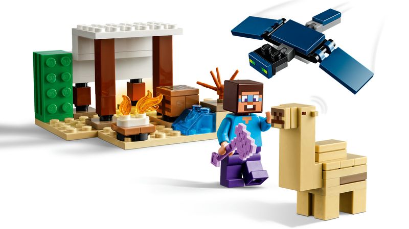 LEGO-Minecraft-21251-Spedizione-di-Steve-nel-Deserto-Gioco-per-Bambini-di-6--Anni-Bioma-con-Casa-Giocattolo-e-Personaggi