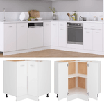 VidaXL Armadio Angolare Bianco 75,5x75,5x80,5 cm in Legno Multistrato