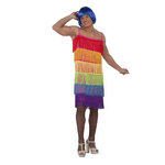 My Other Me Costume per Adulti My Other Me Rainbow Multicolore Vestito Con frange Taglia 54