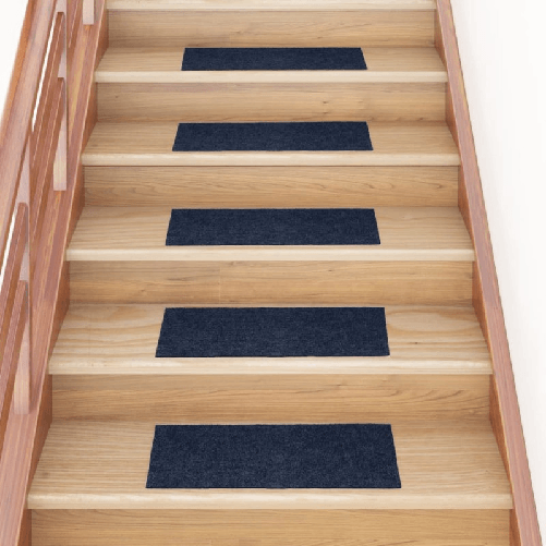 VidaXL Tappeti Adesivi Rettangolari per Scale 15 pz 60x25 cm Blu