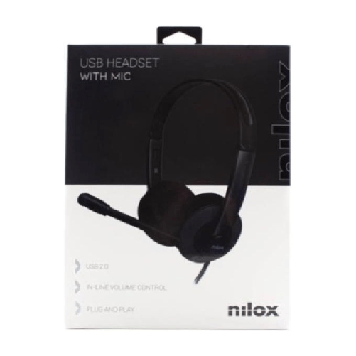 Nilox-NXAU0000003-cuffia-e-auricolare-Cuffie-Cablato-A-Padiglione-Ufficio-USB-tipo-A-Nero