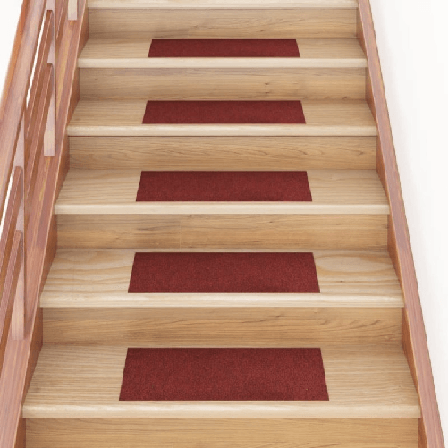 VidaXL Tappeti Adesivi Rettangolari per Scale 15 pz 60x25 cm Rossi