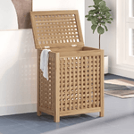 VidaXL Cesto del Bucato 50x35x60 cm in Legno Massello di Teak