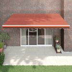 VidaXL Tenda Retrattile Arancione Marrone 4,5x3 m Tessuto e Alluminio