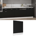 VidaXL Pannello Lavastoviglie Nero 59,5x3x67 cm in Truciolato