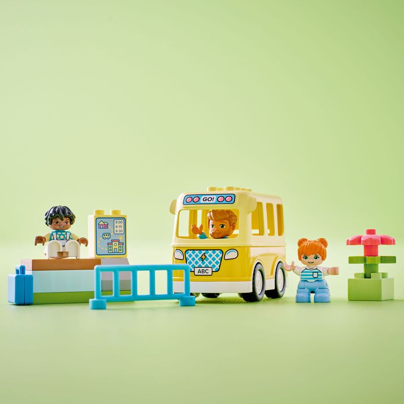 LEGO-DUPLO-10988-Lo-Scuolabus-Gioco-Educativo-con-Veicolo-e-Personaggi-Regalo-Didattico-per-Bambini-e-Bambine-da-2--Anni