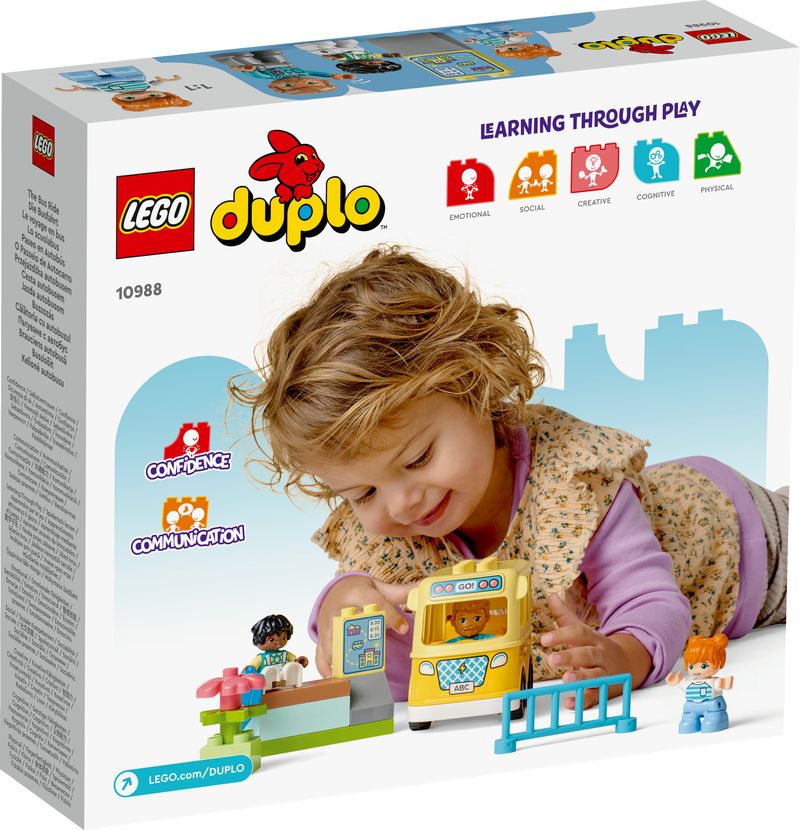 LEGO-DUPLO-10988-Lo-Scuolabus-Gioco-Educativo-con-Veicolo-e-Personaggi-Regalo-Didattico-per-Bambini-e-Bambine-da-2--Anni