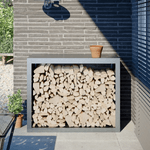 VidaXL Rastrelliera per Legna da Ardere 100x40x80cm in Acciaio Zincato