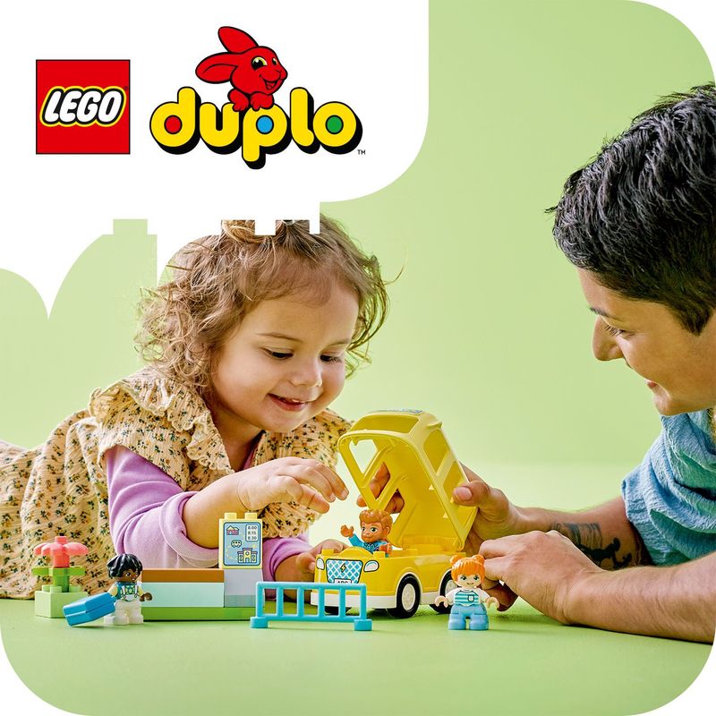 LEGO-DUPLO-10988-Lo-Scuolabus-Gioco-Educativo-con-Veicolo-e-Personaggi-Regalo-Didattico-per-Bambini-e-Bambine-da-2--Anni