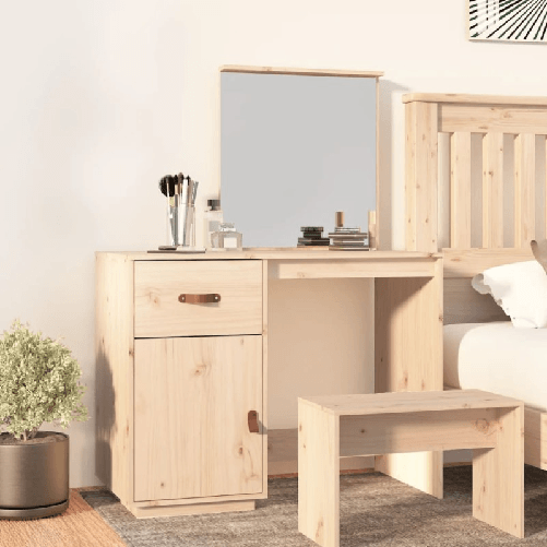 VidaXL Toeletta 95x50x134 cm in Legno Massello di Pino