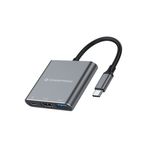 Conceptronic DONN18G replicatore di porte e docking station per laptop Cablato USB 3.2 Gen 1 (3.1 Gen 1) Type-C Grigio