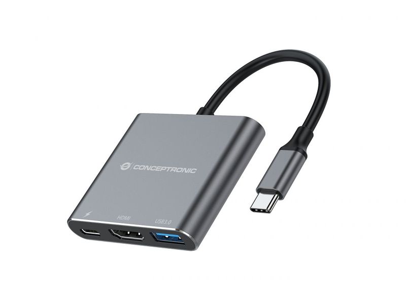 Conceptronic-DONN18G-replicatore-di-porte-e-docking-station-per-laptop-Cablato-USB-3.2-Gen-1--3.1-Gen-1--Type-C-Grigio