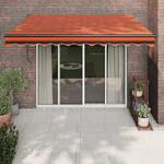 VidaXL Tenda Retrattile Arancione e Marrone 3x2,5m Tessuto e Alluminio