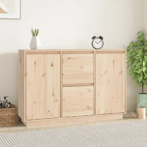 VidaXL Credenza 111x34x75 cm in Legno Massello di Pino