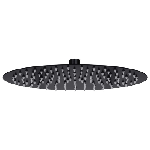 VidaXL Testa Doccia a Pioggia in Acciaio Inox 30 cm Rotonda Nera