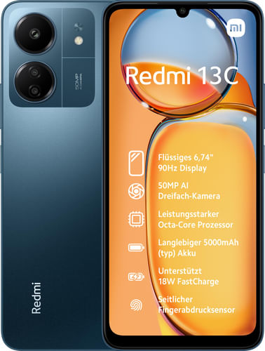 Xiaomi-Redmi-13C-171-cm--6.74---Doppia-SIM-Android-13-4G-USB-tipo-C-4-GB-128-GB-5000-mAh-Blu