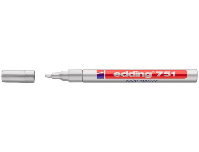 Edding-751-Pennarello-Indelebile---Punta-Tonda---Linea-tra-1-e-2-mm.---Inchiostro-opaco---Asciugatura-rapida---Colore-ar