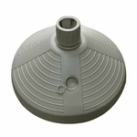 Marbueno Base Ombrellone Rotonda Plastica 38x38x14 cm 10L Bianco Giardino, Piscina 10502
