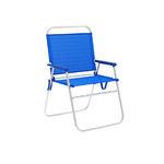 Marbueno Sedia Pieghevole Alluminio Blu Spiaggia e Piscina 52X56X80 cm 10245