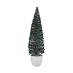 Krist+ Albero di Natale Grande 10 x 38 x 10 cm Azzurro Dorato Plastica