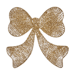 Krist+ Decorazione Natalizia Dorato Metallo Fiocco 30 x 0,2 x 33 cm