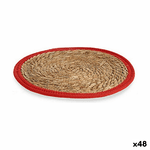 Gift Decor Sottopentola Naturale Rosso 35 x 1 x 35 cm (48 Unità)