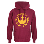 Star Wars Felpa con Cappuccio Unisex Star Wars May The Force Be With You Bordeaux