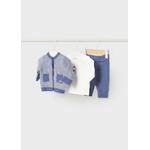 MAYORAL COMPLETO MAGLIA PANTALONE CARDIGAN NEONATO MAYORAL 2513 56 BLU ORIGINALE AI 2024