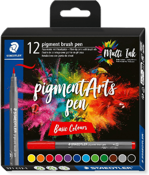 Staedtler-371-Confezione-da-12-Pennarelli-con-Punta-Morbida---Colori-Vividi-e-Brillanti---Non-Ingiallisce-nel-Tempo---Nu