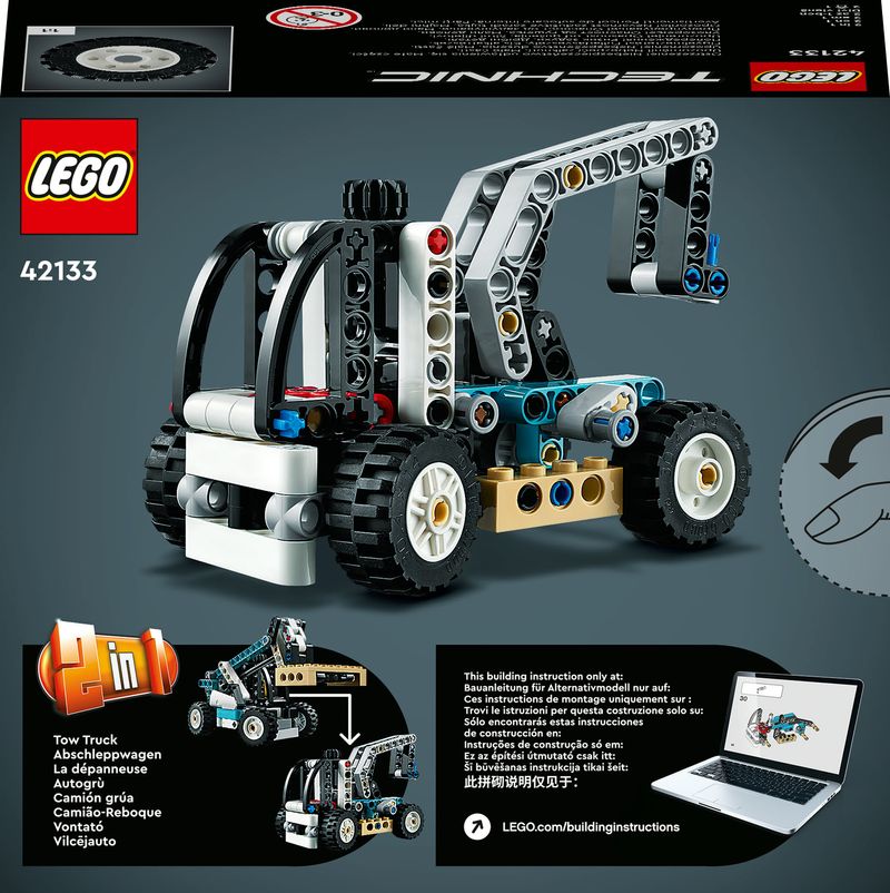 LEGO-Technic-42133-Sollevatore-Telescopico-Set-2in1-Camion-Giocattolo-e-Carrello-Elevatore-Giochi-per-Bambini-di-7--Anni