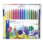 Staedtler 326 Pack de 20 Rotuladores Punta de Fibra - Trazo 1.0mm Aprox - Resistente a la Presion - Tinta a Base de Agua