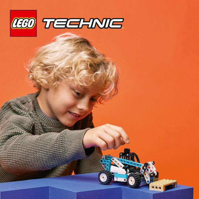 LEGO-Technic-42133-Sollevatore-Telescopico-Set-2in1-Camion-Giocattolo-e-Carrello-Elevatore-Giochi-per-Bambini-di-7--Anni